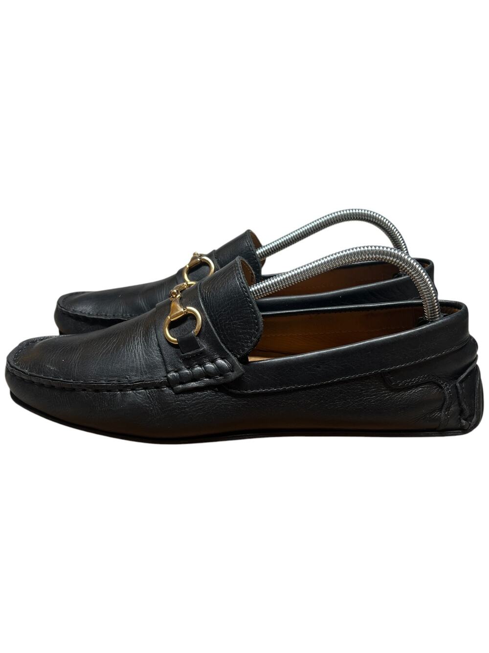 MERCANTI FIORENTINI Horse Bit Relax Men 9M Black Leather Driving Loafers Shoes